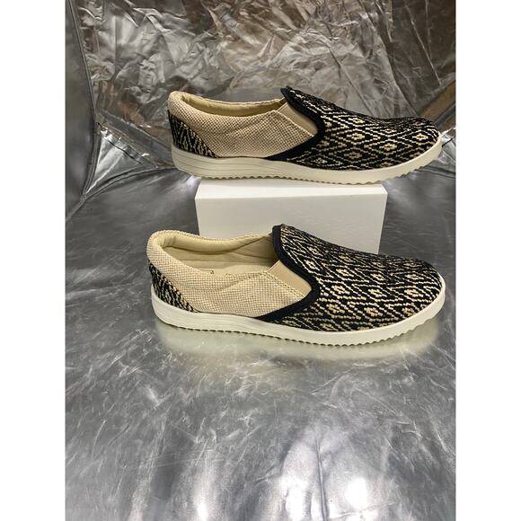 Everglades Boutique slip on sneaker black with tan Women's Size 9 - Picture 3 of 5